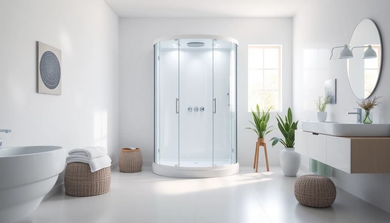 Erleben Sie die elegante sonni Duschkabine in einem modernen Badezimmer-Design.