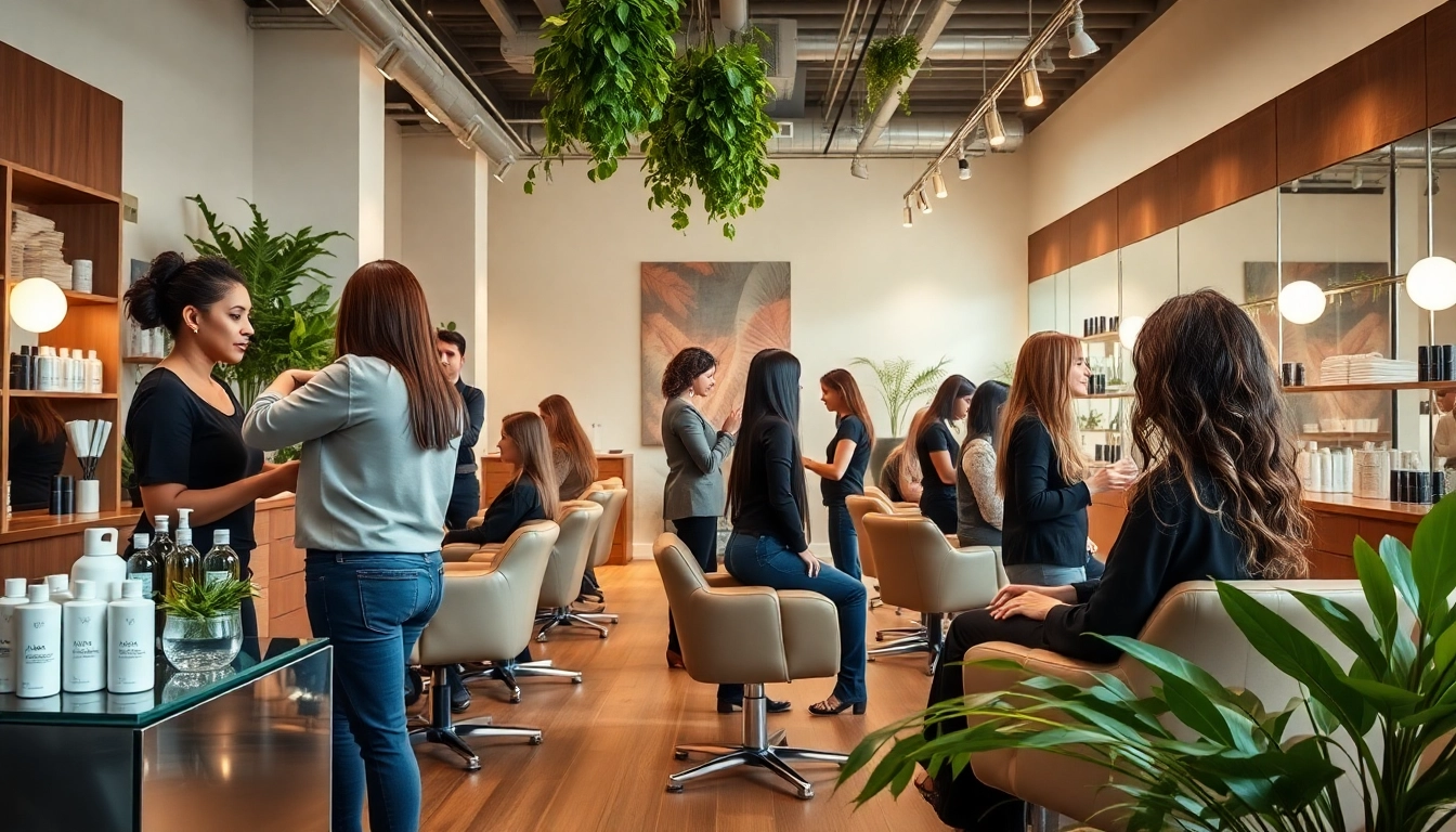 Transformative hair services at a premier hair salon San Diego featuring skilled stylists and vibrant colors.