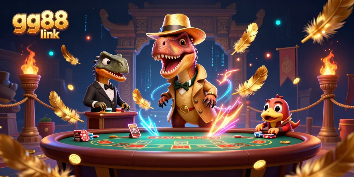 Experience the thrill of gambling with the gg88 link through this dynamic casino scene.