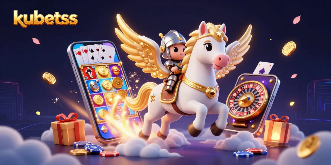 Experience thrilling gameplay and rewards with kubetss in this vibrant 3D casino scene.
